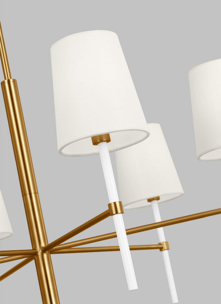 Visual Comfort Studio Monroe KSC1086BBSGW Chandelier Light - Burnished Brass