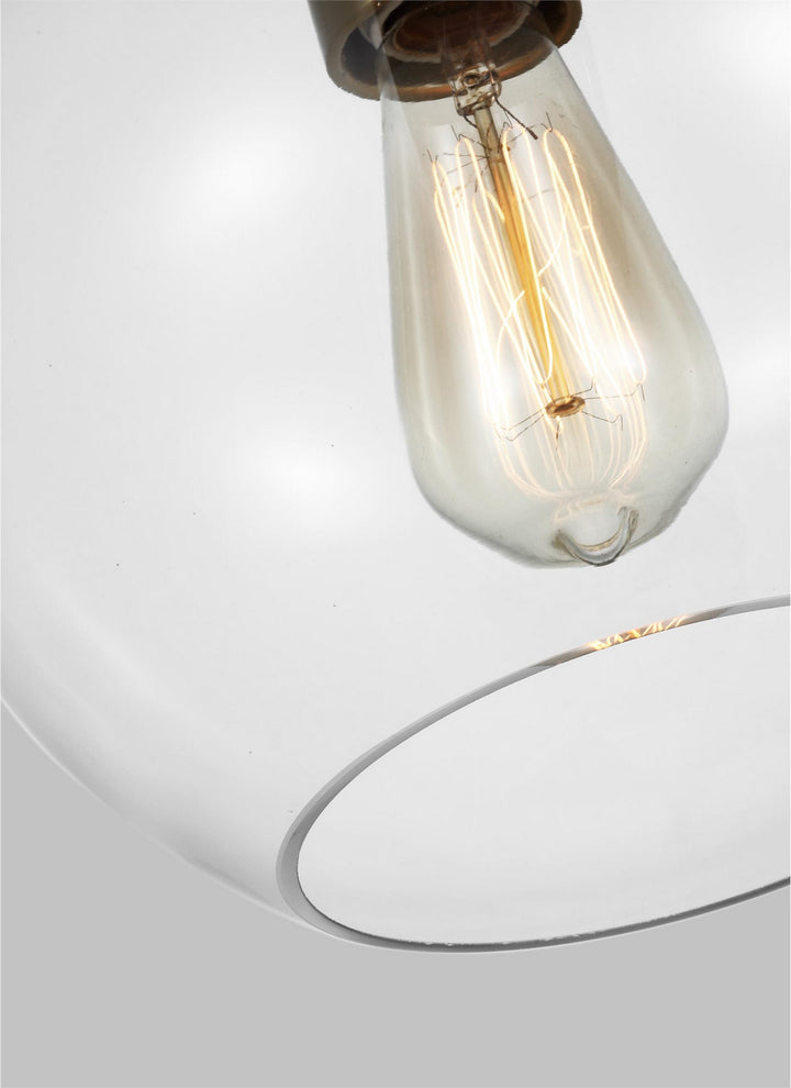 Visual Comfort Studio Monroe KSP1061BBSGW Pendant Light - Burnished Brass