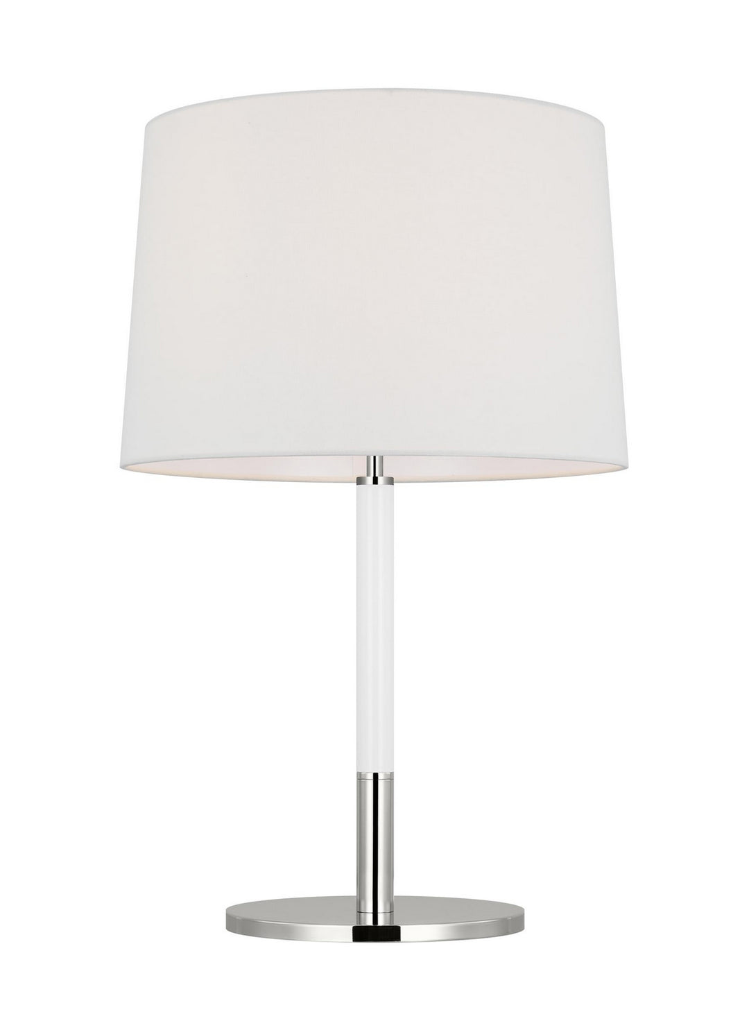Visual Comfort Studio KST1041PNGW1 Monroe One Light Table Lamp Lamp Polished Nickel