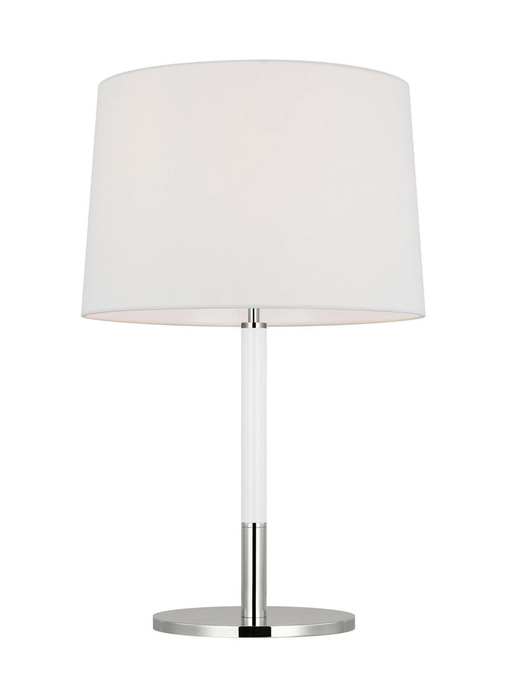 Visual Comfort Studio KST1041PNGW1 Monroe One Light Table Lamp Lamp Polished Nickel