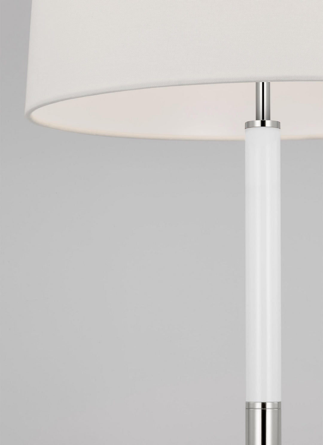 Visual Comfort Studio KST1041PNGW1 Monroe One Light Table Lamp Lamp Polished Nickel