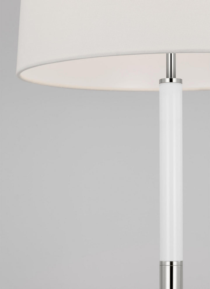Visual Comfort Studio KST1041PNGW1 Monroe One Light Table Lamp Lamp Polished Nickel