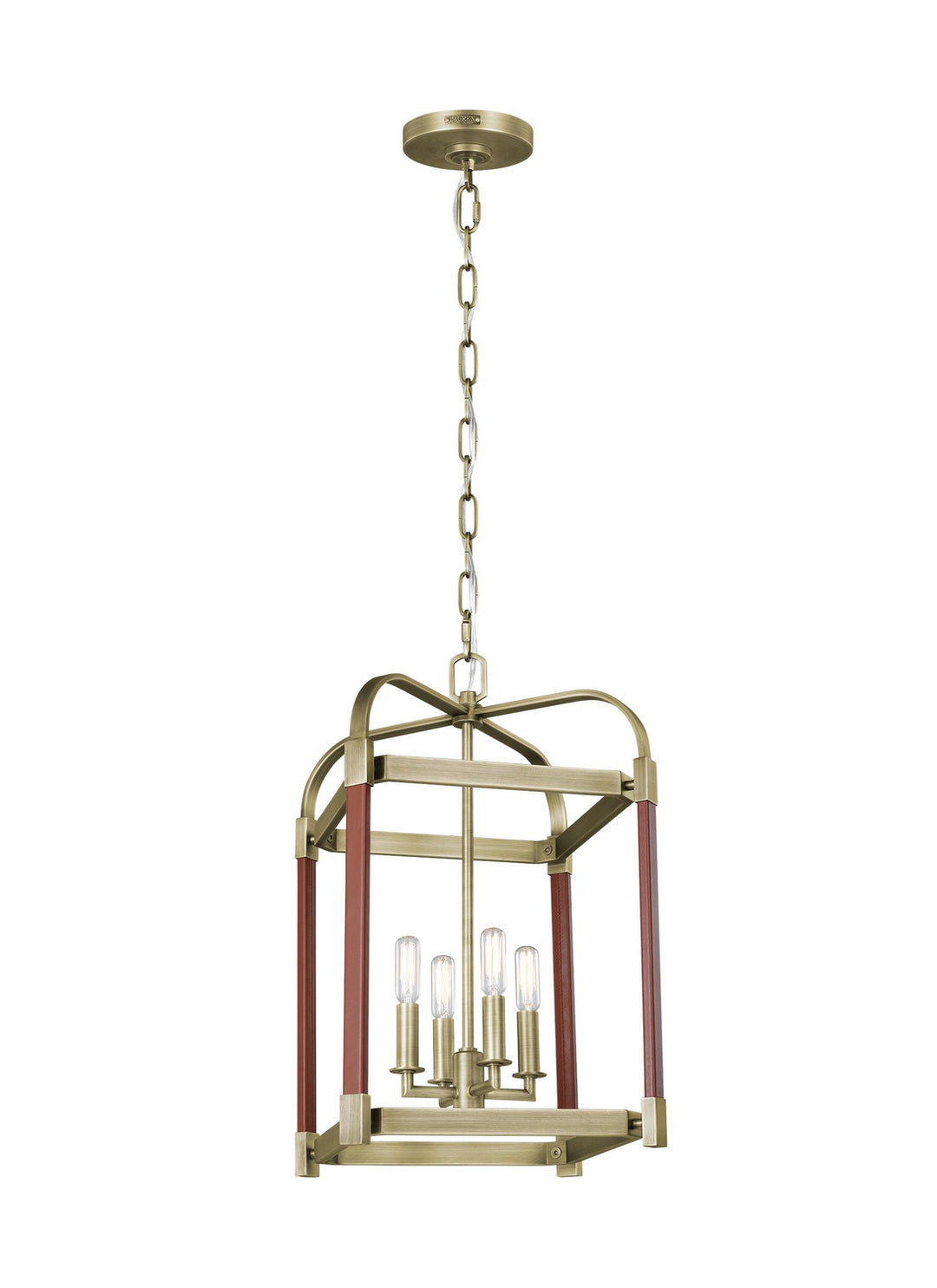 Visual Comfort Studio Hadley LC1134TWB Pendant Light - Time Worn Brass