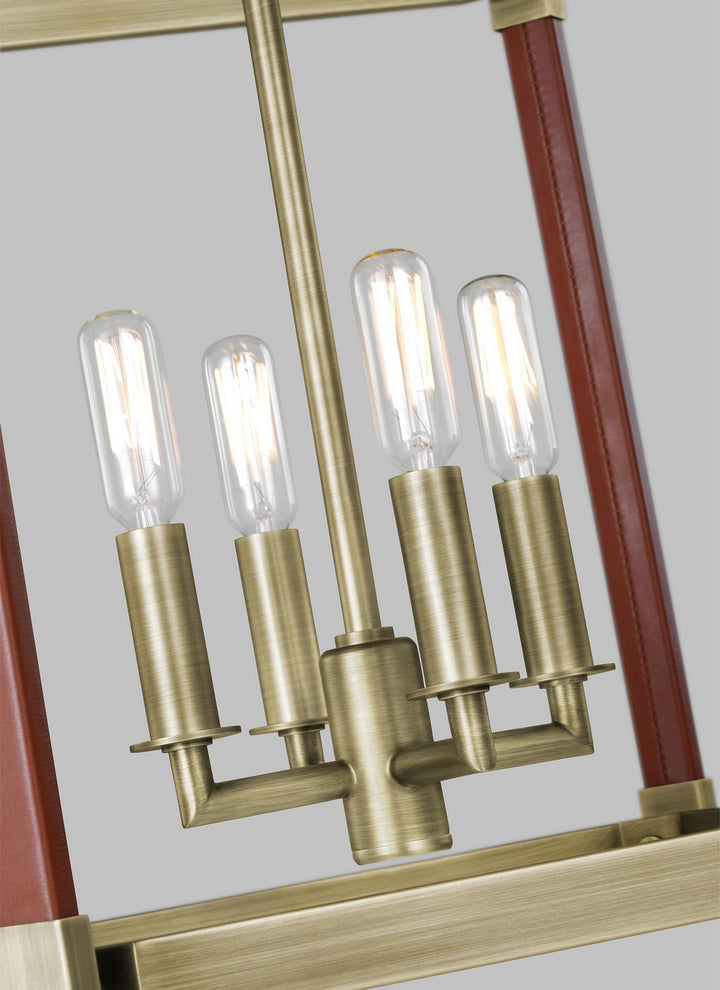 Visual Comfort Studio Hadley LC1134TWB Pendant Light - Time Worn Brass