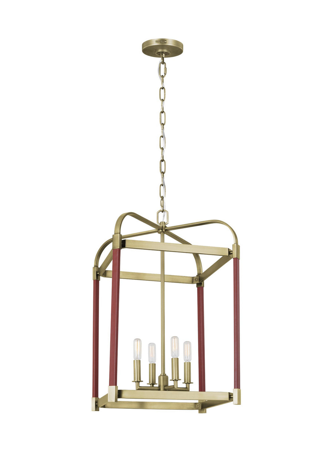 Visual Comfort Studio Hadley LC1144TWB Pendant Light - Time Worn Brass