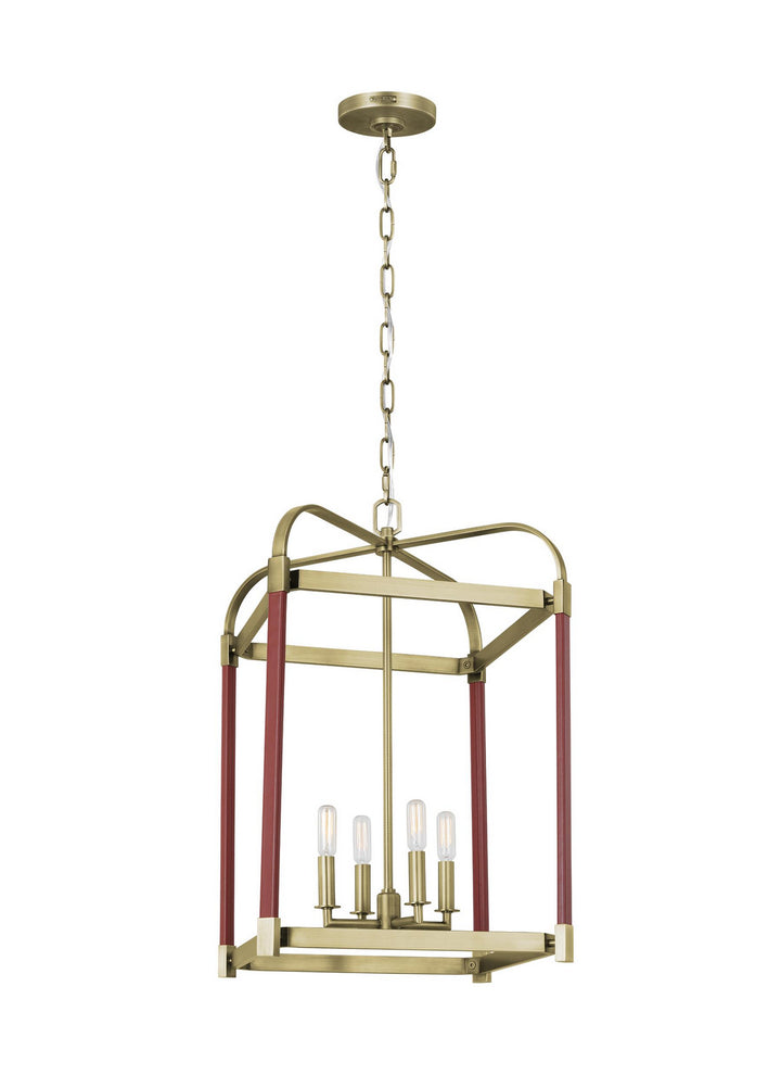 Visual Comfort Studio Hadley LC1144TWB Pendant Light - Time Worn Brass