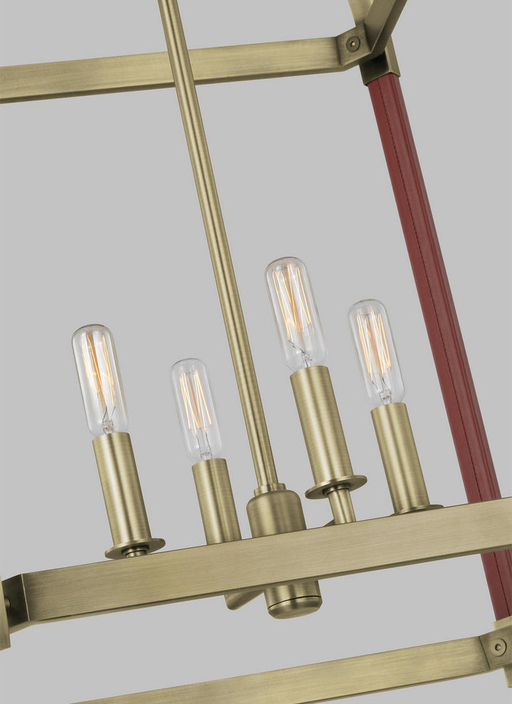 Visual Comfort Studio Hadley LC1144TWB Pendant Light - Time Worn Brass
