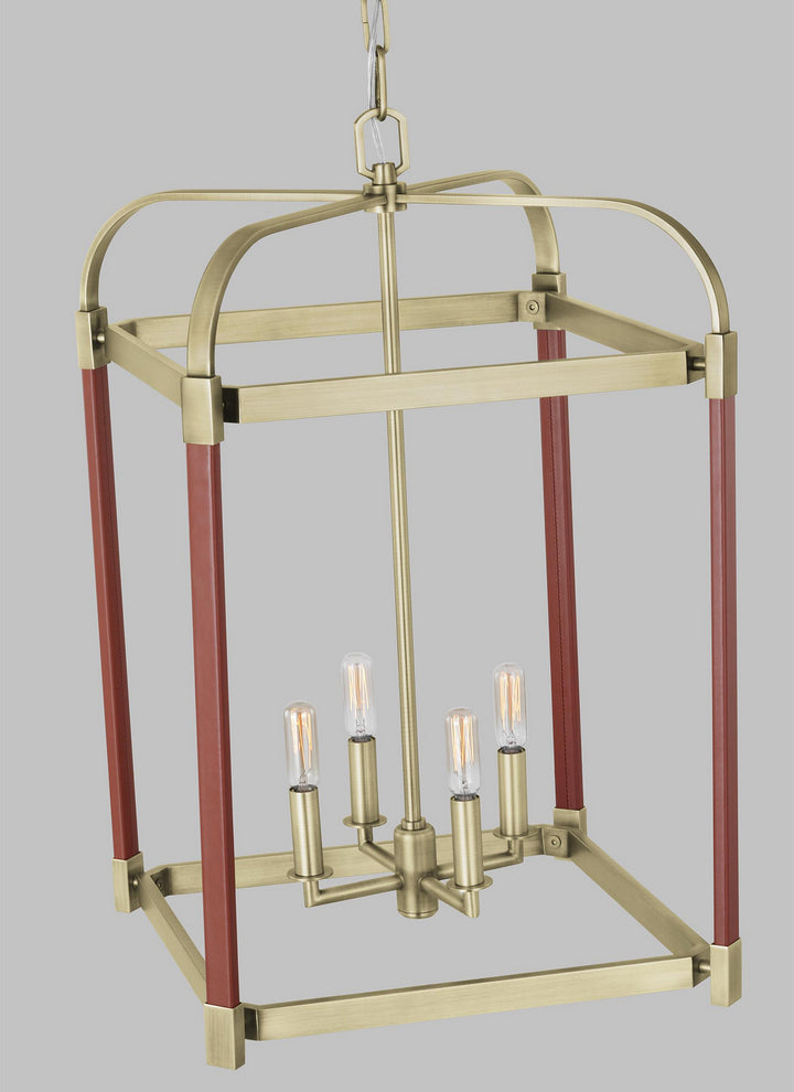 Visual Comfort Studio Hadley LC1144TWB Pendant Light - Time Worn Brass