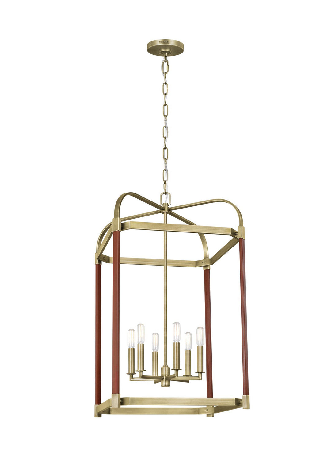 Visual Comfort Studio Hadley LC1156TWB Pendant Light - Time Worn Brass