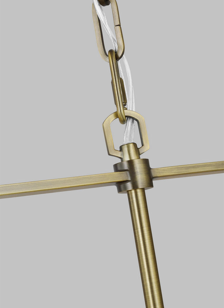 Visual Comfort Studio Hadley LC1165TWB Pendant Light - Time Worn Brass