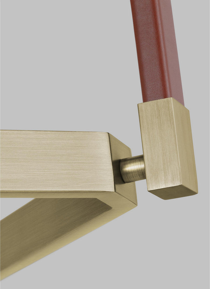 Visual Comfort Studio Hadley LF1034TWB Ceiling Light - Time Worn Brass