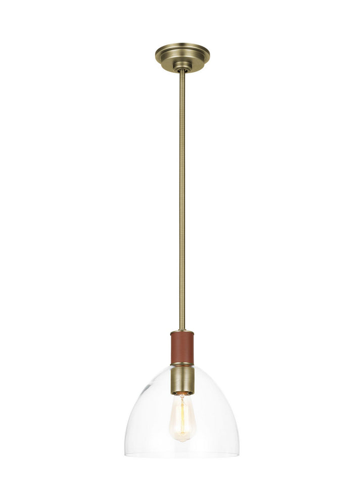 Visual Comfort Studio Hadley LP1041TWBCG Pendant Light - Time Worn Brass