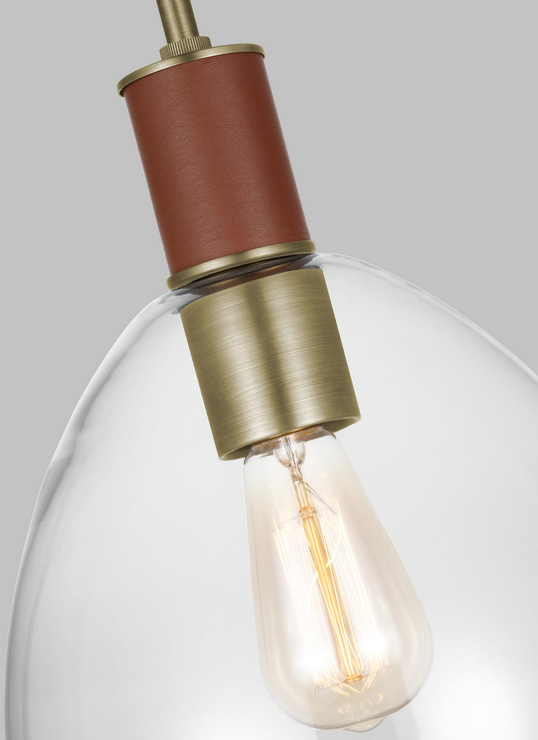 Visual Comfort Studio Hadley LP1041TWBCG Pendant Light - Time Worn Brass