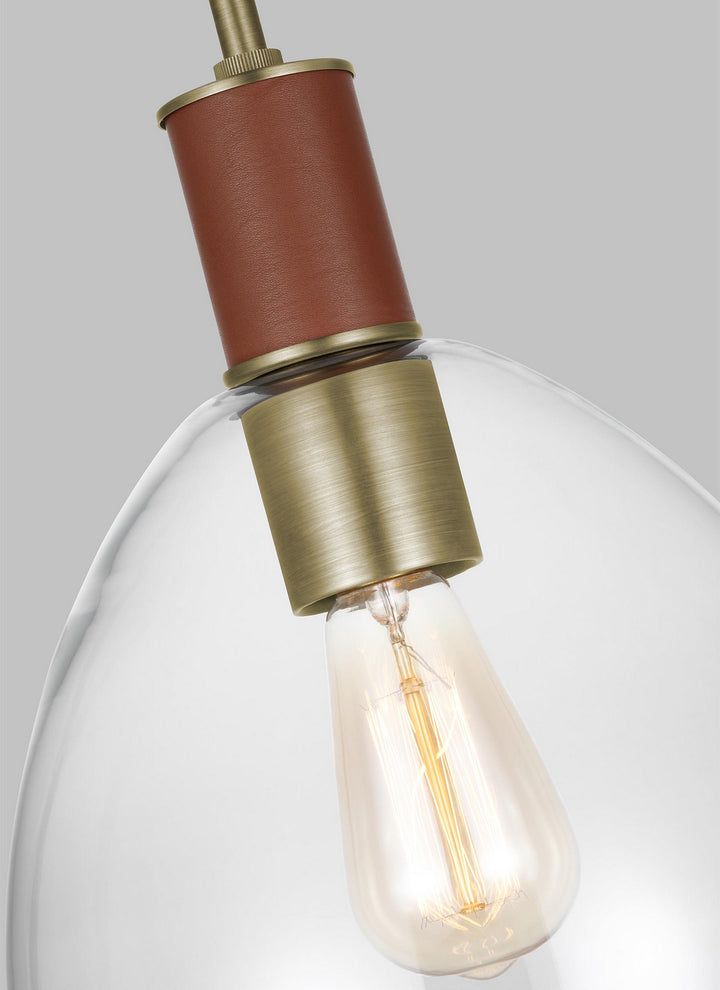 Visual Comfort Studio Hadley LP1041TWBCG Pendant Light - Time Worn Brass