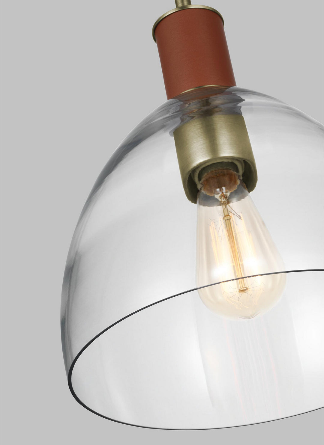 Visual Comfort Studio Hadley LP1041TWBCG Pendant Light - Time Worn Brass