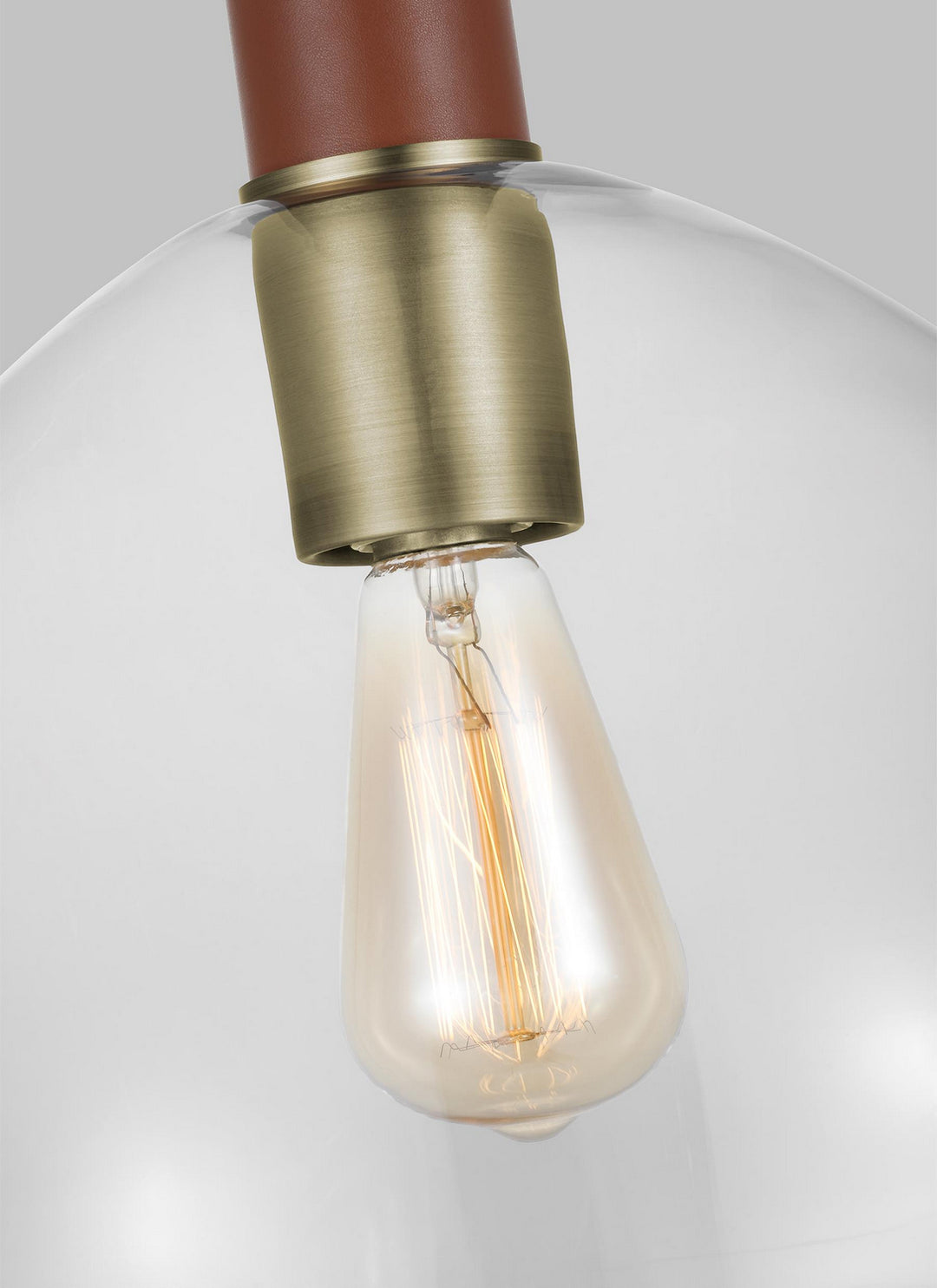 Visual Comfort Studio Hadley LP1051TWBCG Pendant Light - Time Worn Brass