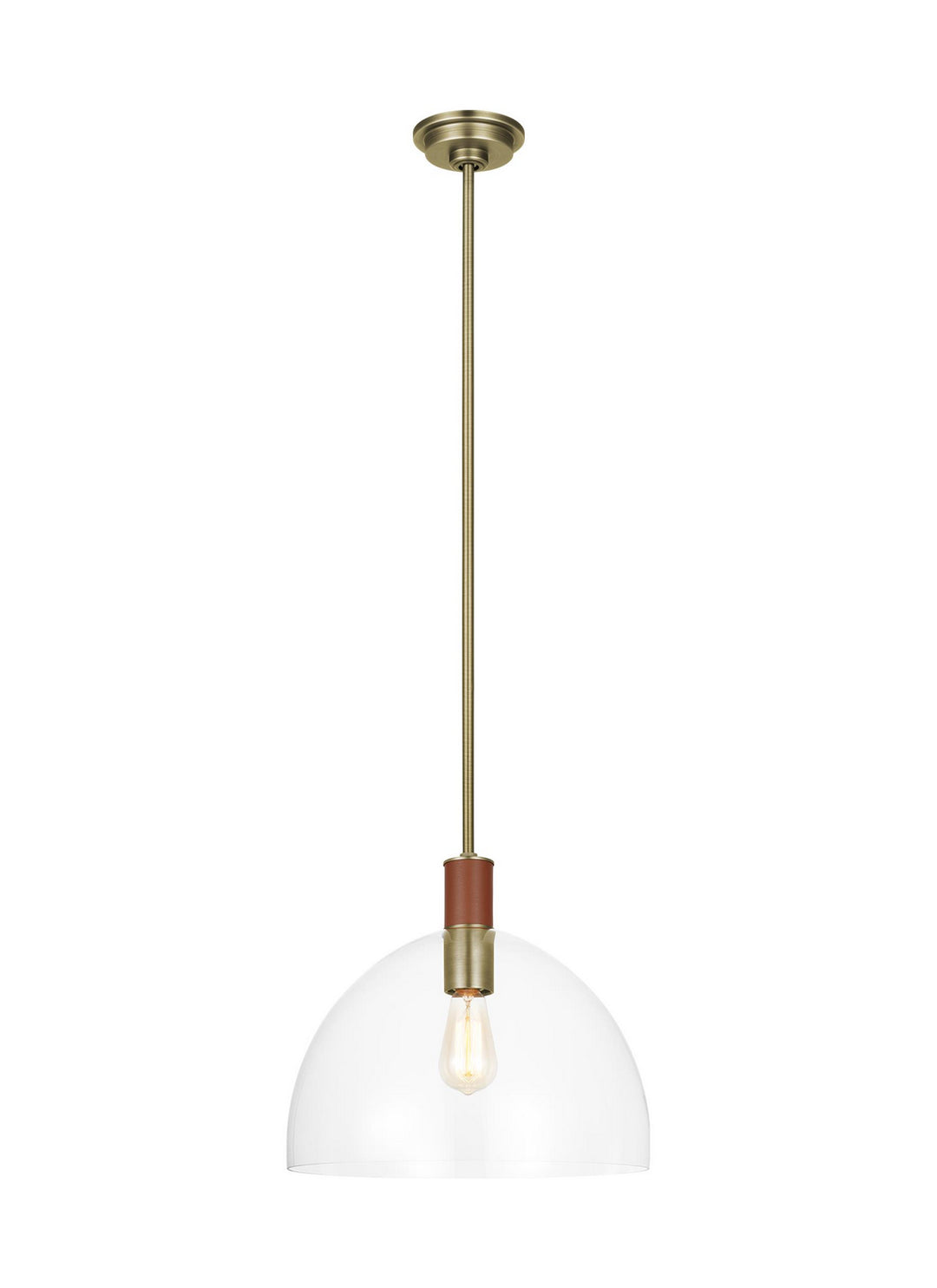 Visual Comfort Studio Hadley LP1061TWBCG Pendant Light - Time Worn Brass