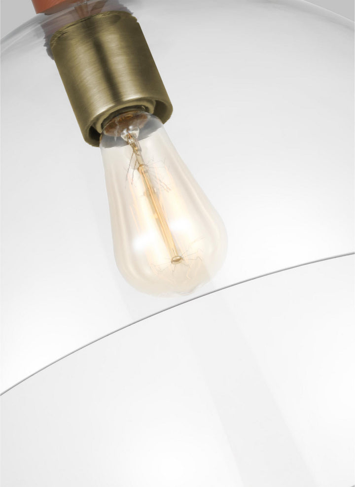 Visual Comfort Studio Hadley LP1061TWBCG Pendant Light - Time Worn Brass