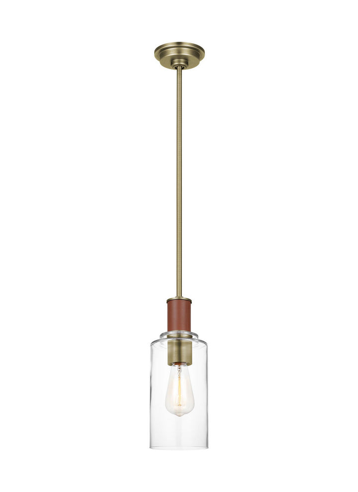 Visual Comfort Studio Hadley LP1071TWBCG Pendant Light - Time Worn Brass
