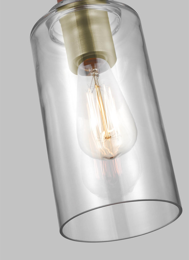 Visual Comfort Studio Hadley LP1071TWBCG Pendant Light - Time Worn Brass