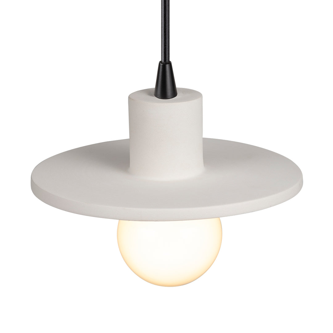 Justice Designs Radiance Collection CER-6325-BIS-MBLK-BKCD Pendant Light - Bisque
