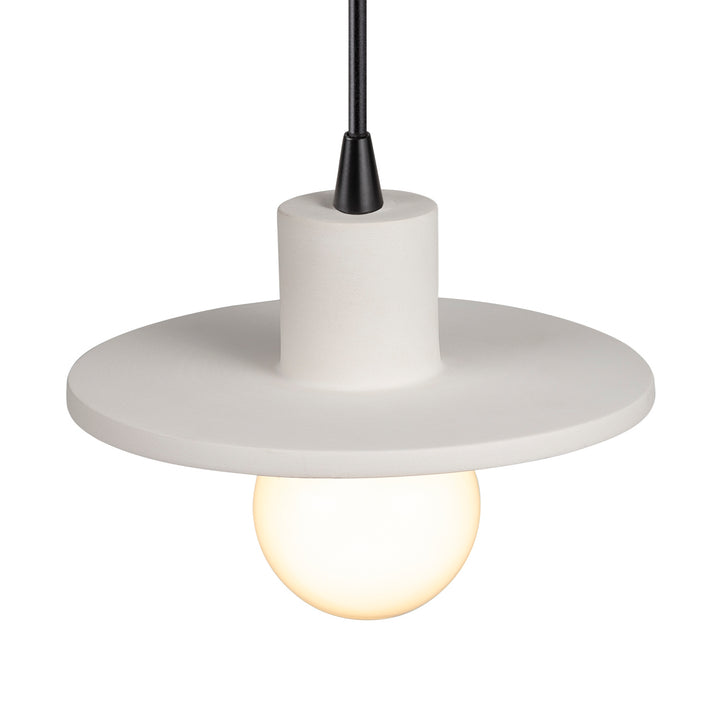Justice Designs Radiance Collection CER-6325-BIS-MBLK-BKCD Pendant Light - Bisque
