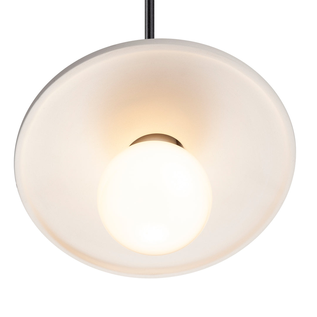 Justice Designs Radiance Collection CER-6325-BIS-MBLK-BKCD Pendant Light - Bisque