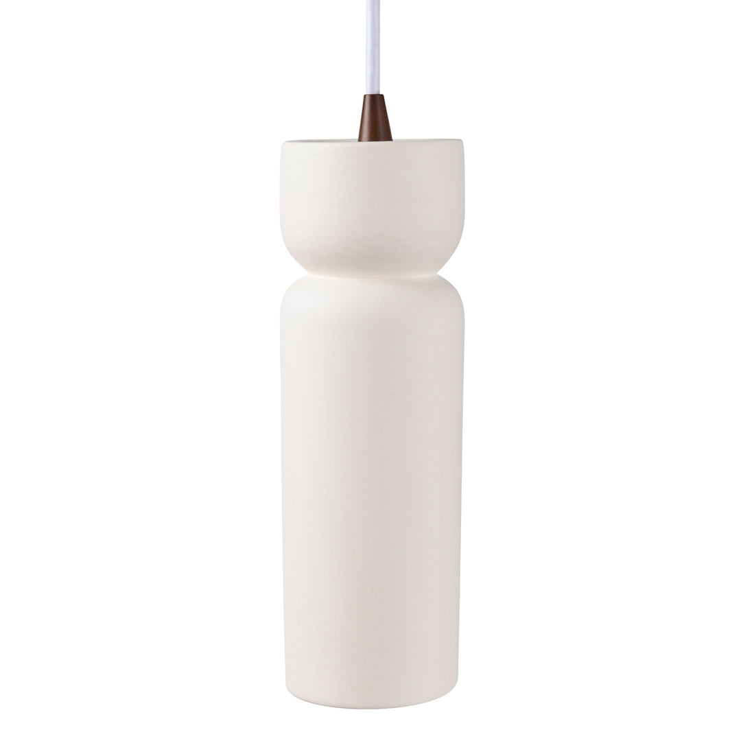 Justice Designs Radiance Collection CER-6510-BIS-DBRZ-WTCD Pendant Light - Bisque