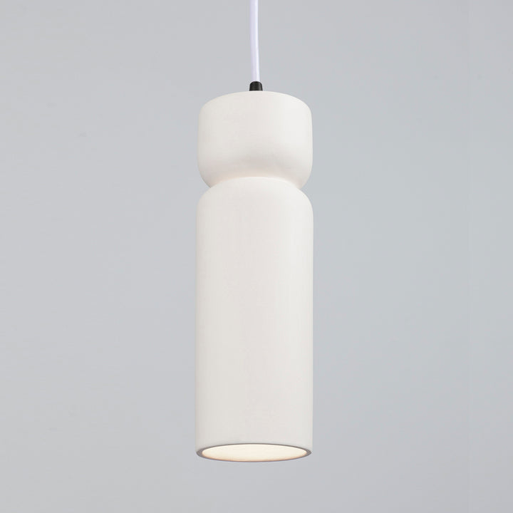 Justice Designs Radiance Collection CER-6510-BIS-MBLK-WTCD Pendant Light - Bisque