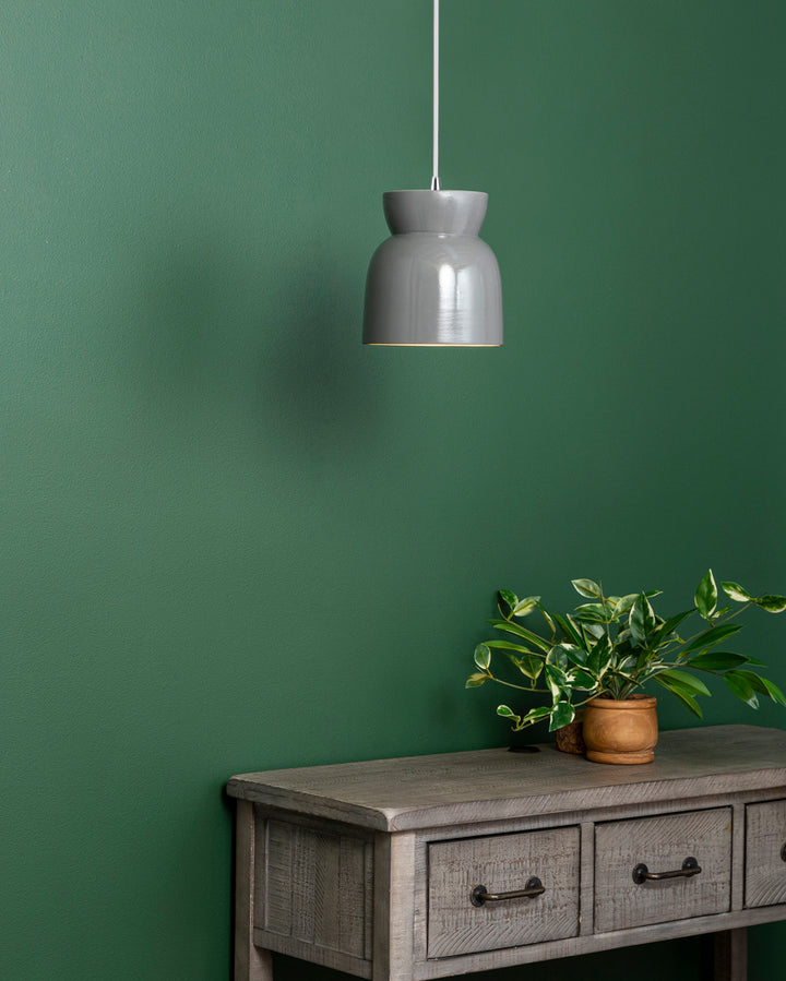 Justice Designs Radiance Collection CER-6515-GRY-CROM-WTCD Pendant Light - Gloss Grey