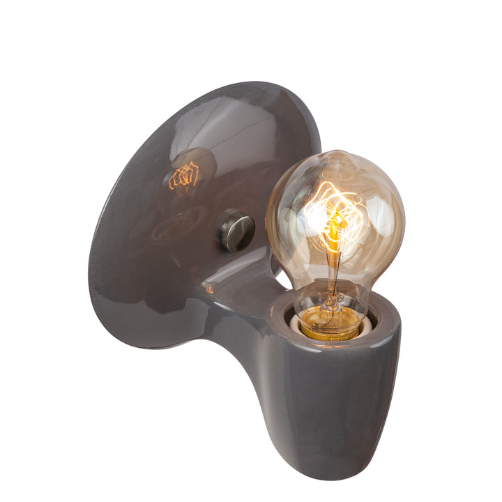 Justice Designs American Classics CER-7021-GRY-NCKL Wall Light - Gloss Grey