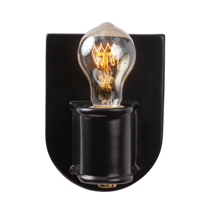 Justice Designs American Classics CER-7031-CRB-BRSS Wall Light - Carbon - Matte Black