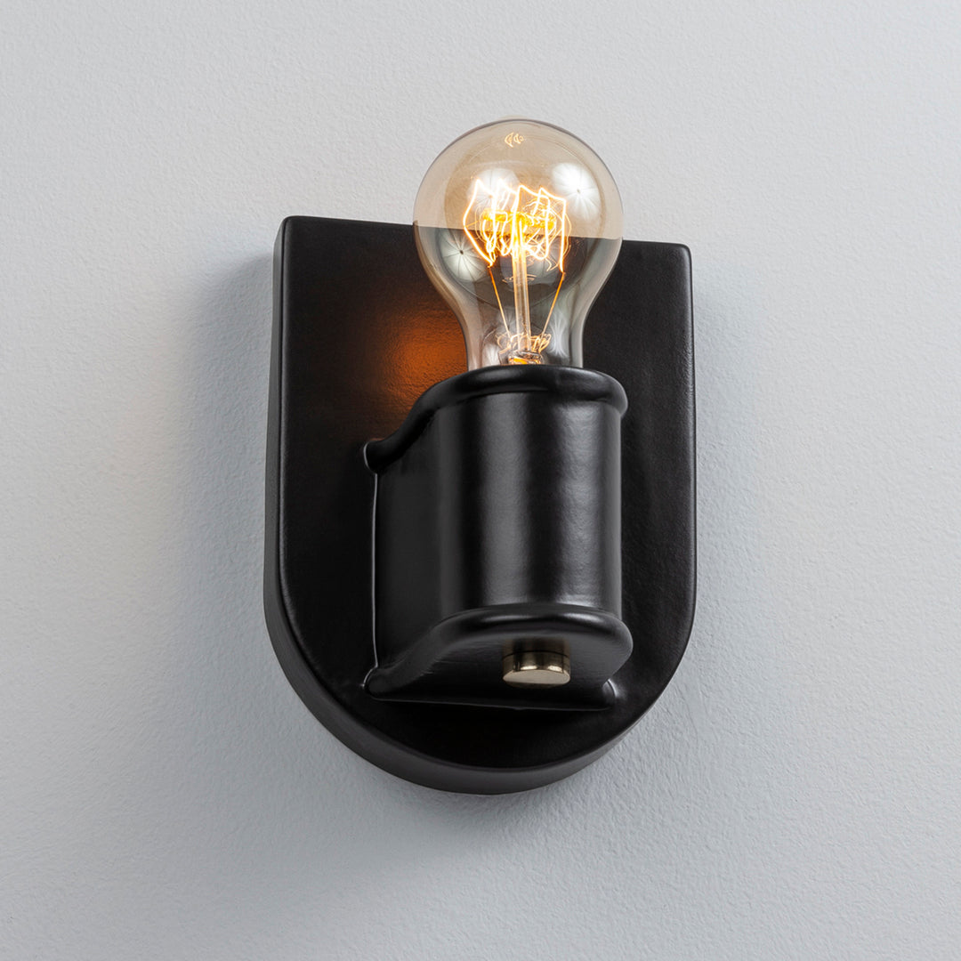 Justice Designs American Classics CER-7031-CRB-NCKL Wall Light - Carbon - Matte Black
