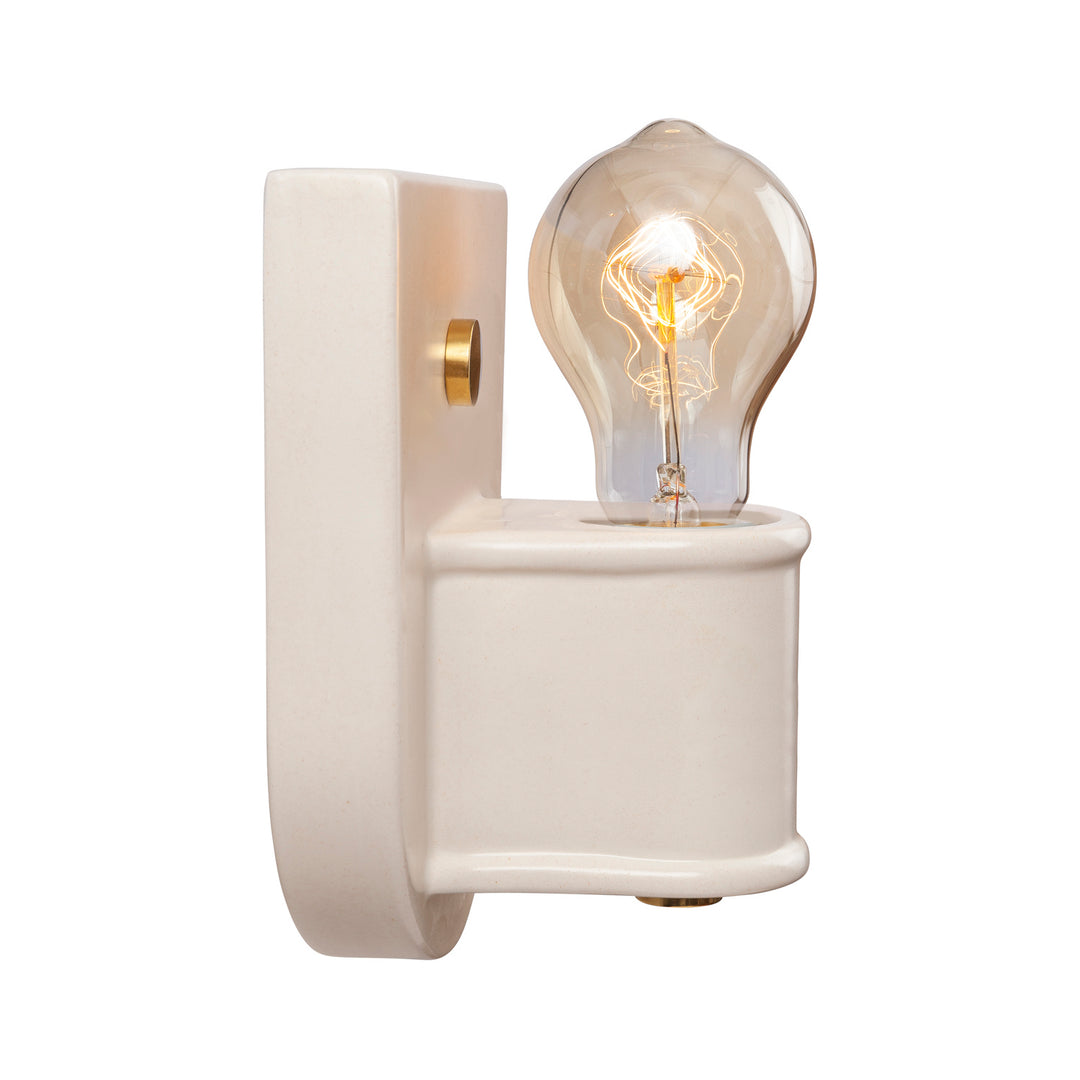 Justice Designs American Classics CER-7031-MAT-BRSS Wall Light - Matte White