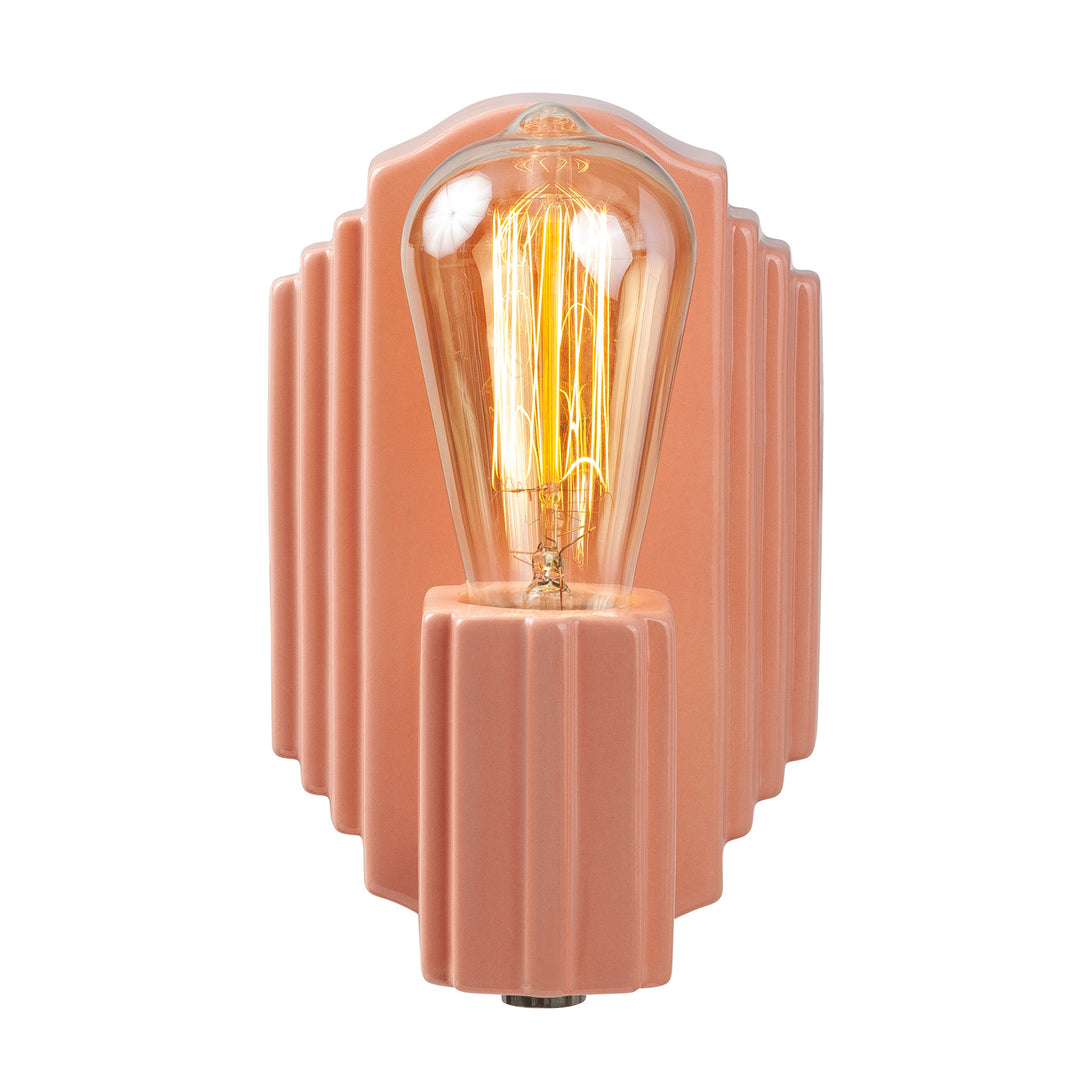 Justice Designs American Classics CER-7041-BSH-NCKL Wall Light - Gloss Blush