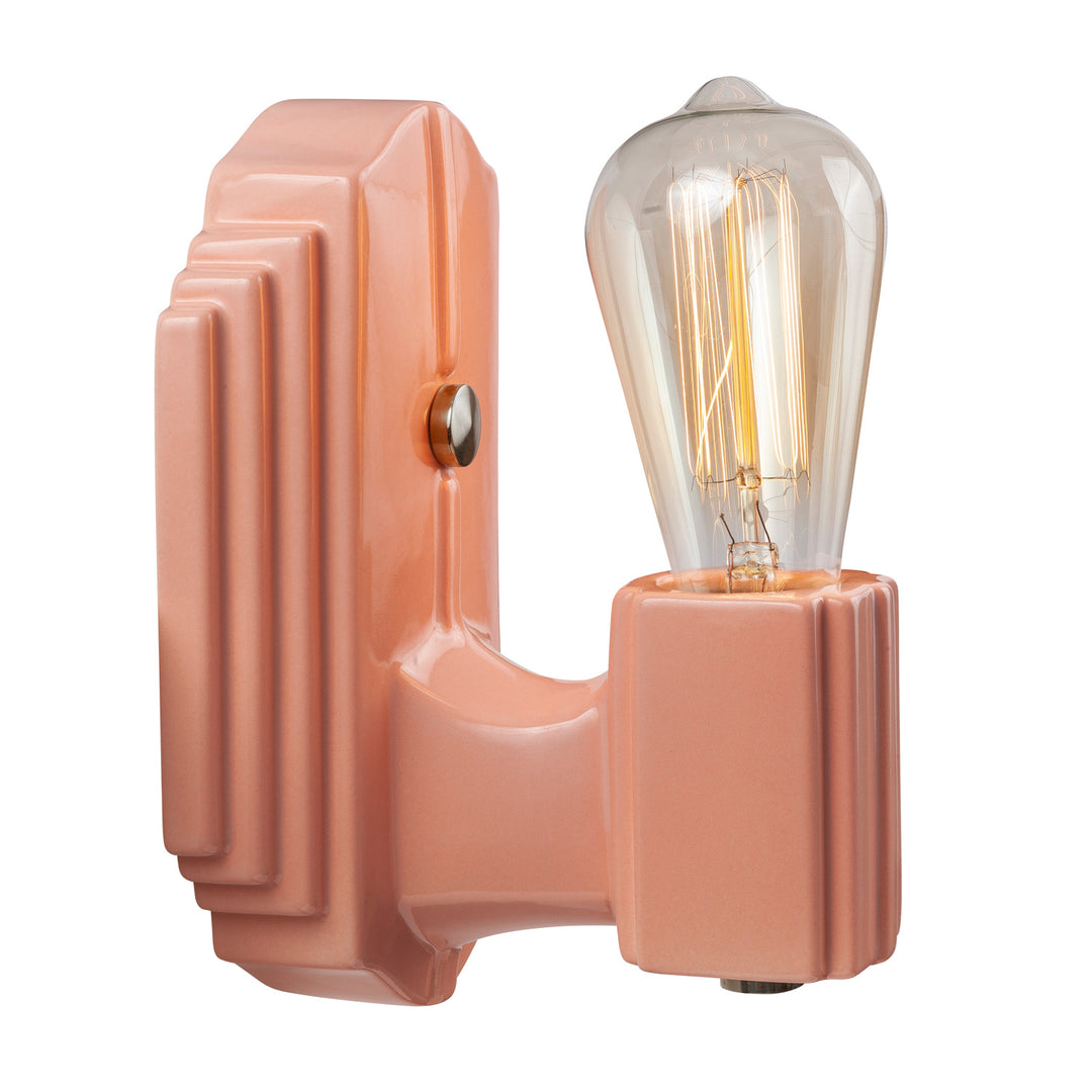 Justice Designs American Classics CER-7041-BSH-NCKL Wall Light - Gloss Blush