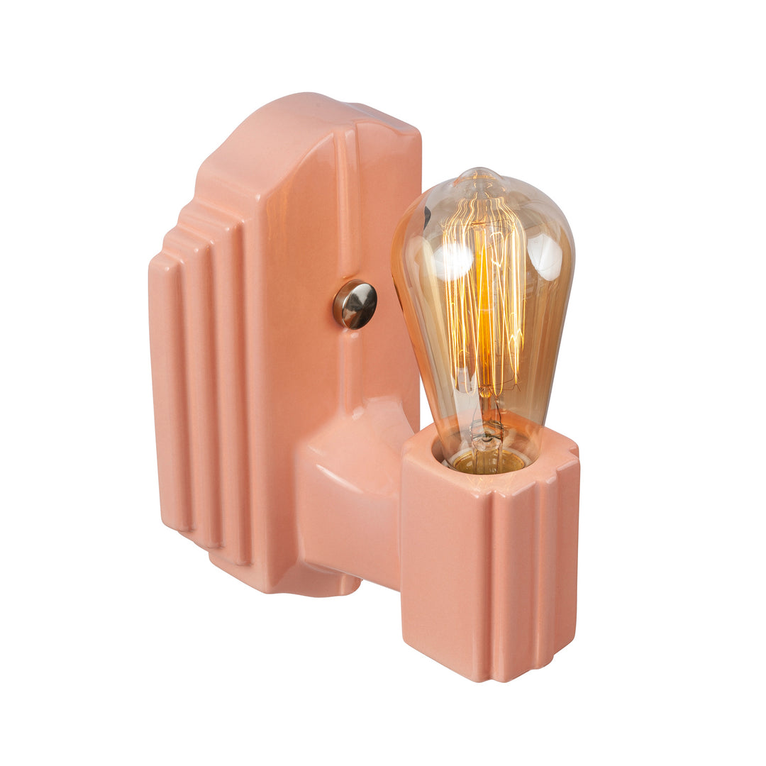 Justice Designs American Classics CER-7041-BSH-NCKL Wall Light - Gloss Blush