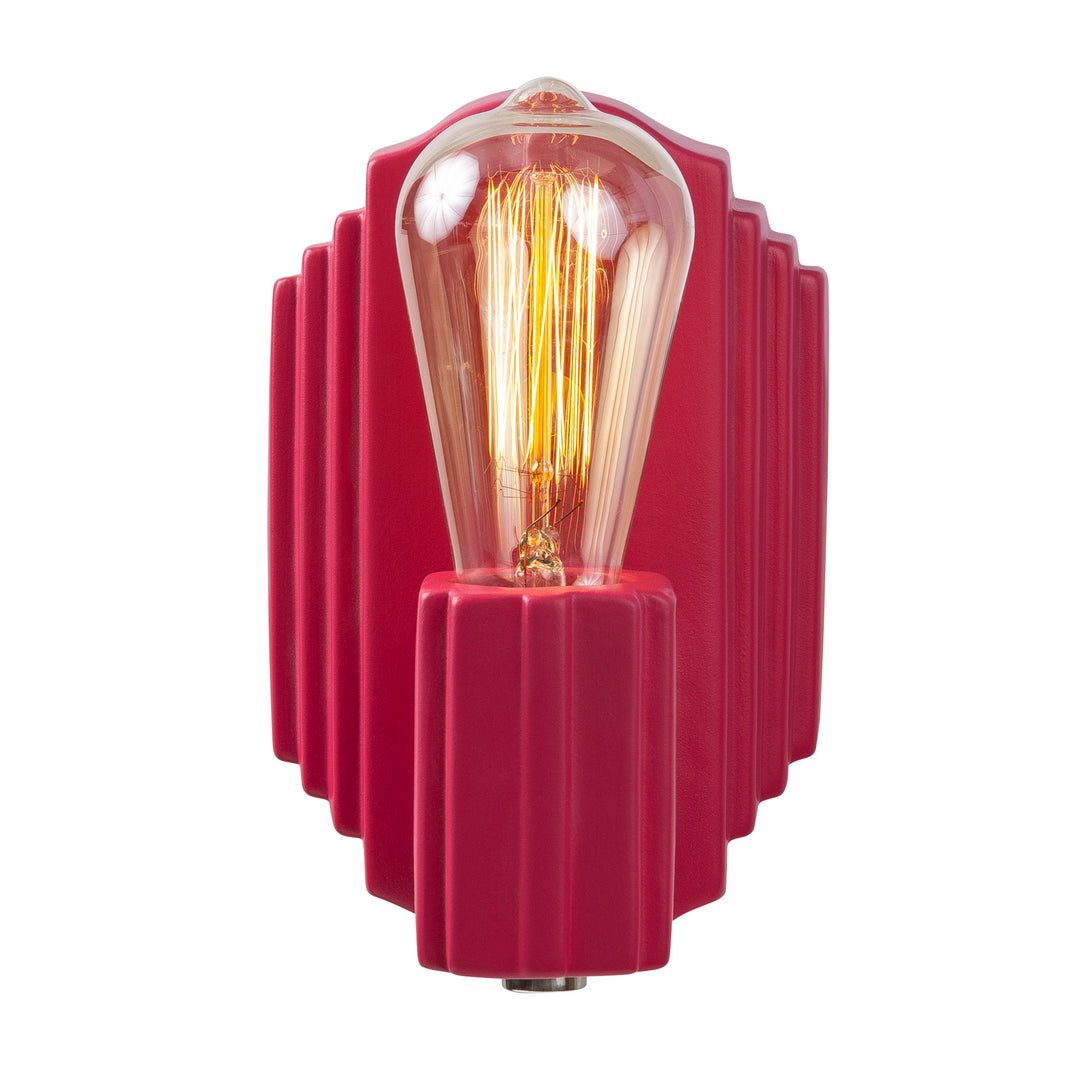 Justice Designs American Classics CER-7041-CRSE-NCKL Wall Light - Cerise
