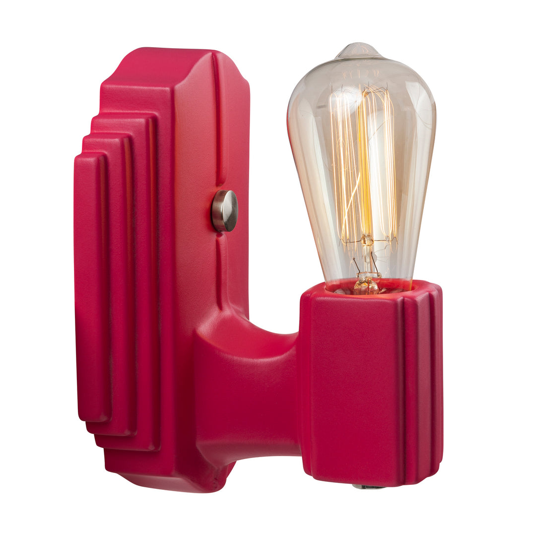 Justice Designs American Classics CER-7041-CRSE-NCKL Wall Light - Cerise