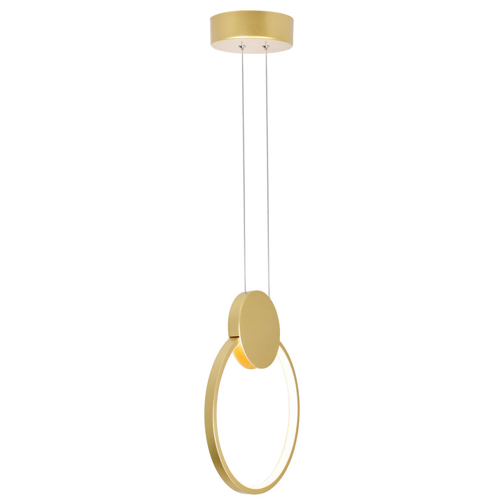 CWI Pulley 1297p12-1-602 Pendant Light - Satin Gold