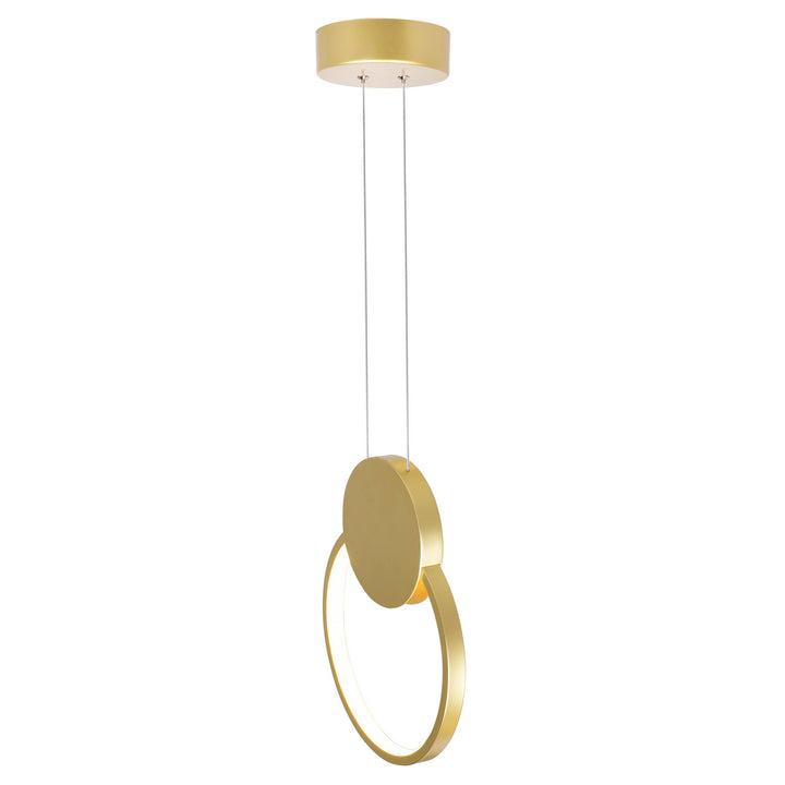 CWI Pulley 1297p12-1-602 Pendant Light - Satin Gold