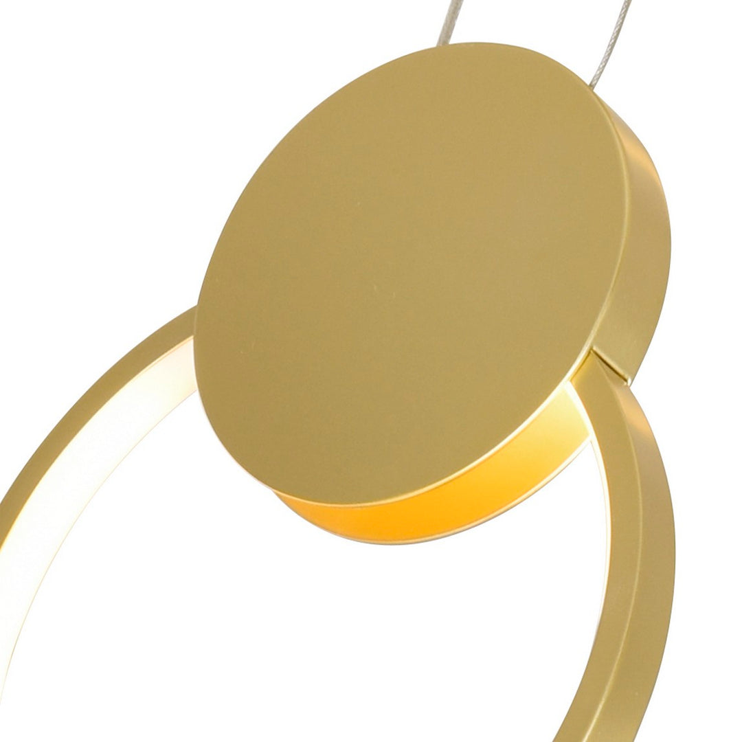 CWI Pulley 1297p12-1-602 Pendant Light - Satin Gold