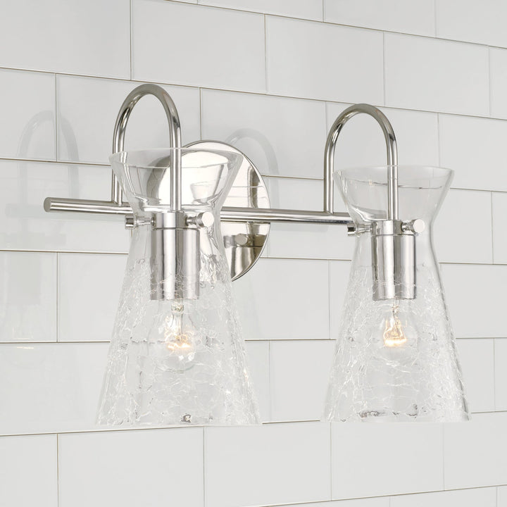 Capital Mila 142421PN Bath Vanity Light 15 in. wide - Polished Nickel