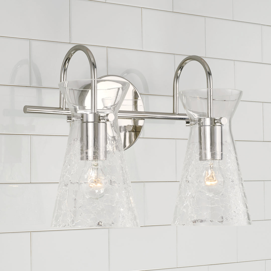 Capital Mila 142421PN Bath Vanity Light 15 in. wide - Polished Nickel