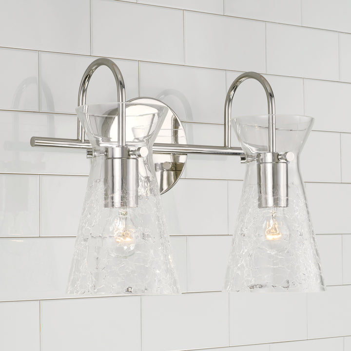 Capital Mila 142421PN Bath Vanity Light 15 in. wide - Polished Nickel