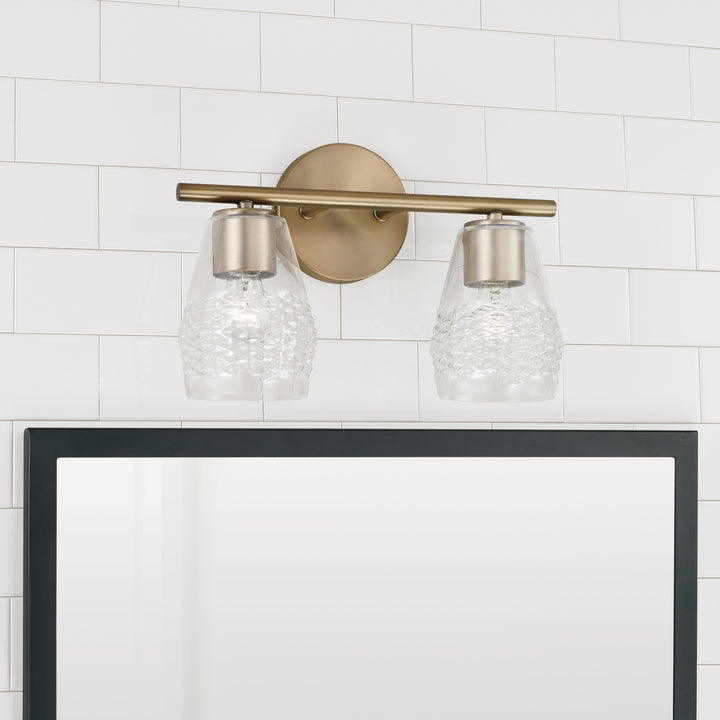 Capital Dena 145021AD-524 Bath Vanity Light 14 in. wide - Aged Brass