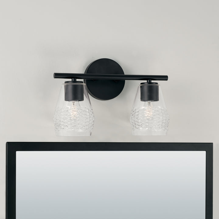 Capital Dena 145021MB-524 Bath Vanity Light 14 in. wide - Matte Black