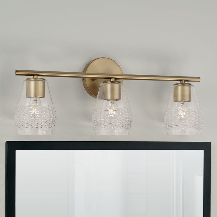 Capital Dena 145031AD-524 Bath Vanity Light 24 in. wide - Aged Brass