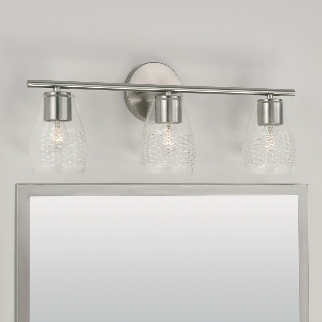 Capital Dena 145031BN-524 Bath Vanity Light 24 in. wide - Brushed Nickel