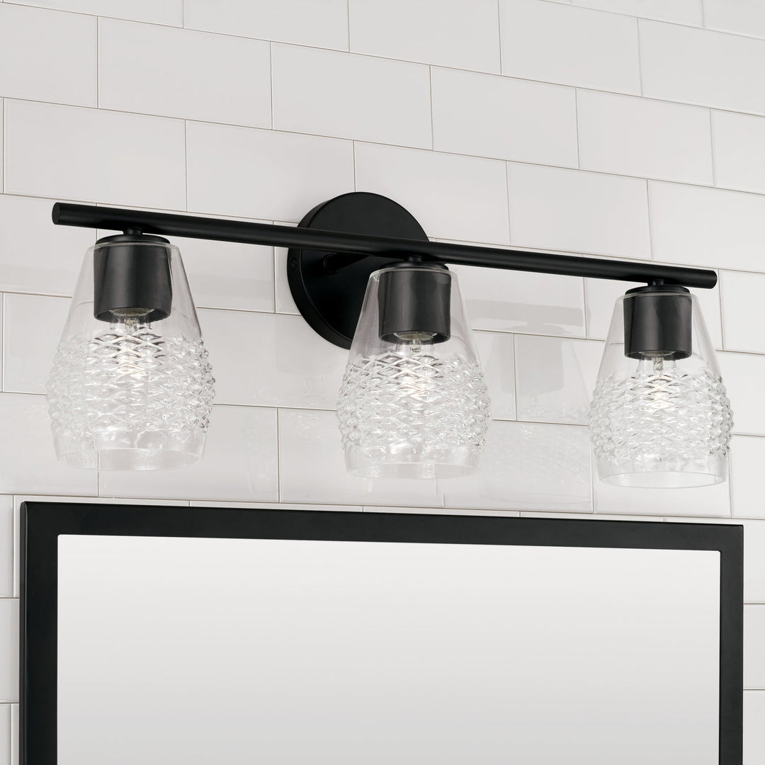 Capital Dena 145031MB-524 Bath Vanity Light 24 in. wide - Matte Black